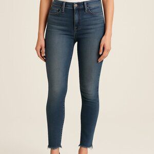 Frame Denim Le High Skinny Jeans Eling Raw Hem 25" Inseam Size 24